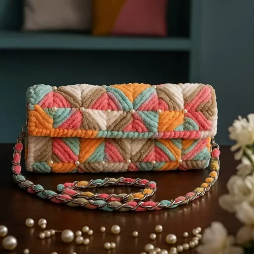Pastel Harmony Handcrafted Clutch