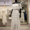 Ivory Grace Off-Shoulder Lace Dress