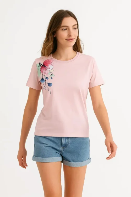 Blossom Breeze Printed T-Shirt